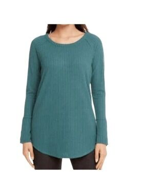 Chaser Waffle Knit Thermal Tunic Shirt in Succulent Size XXL